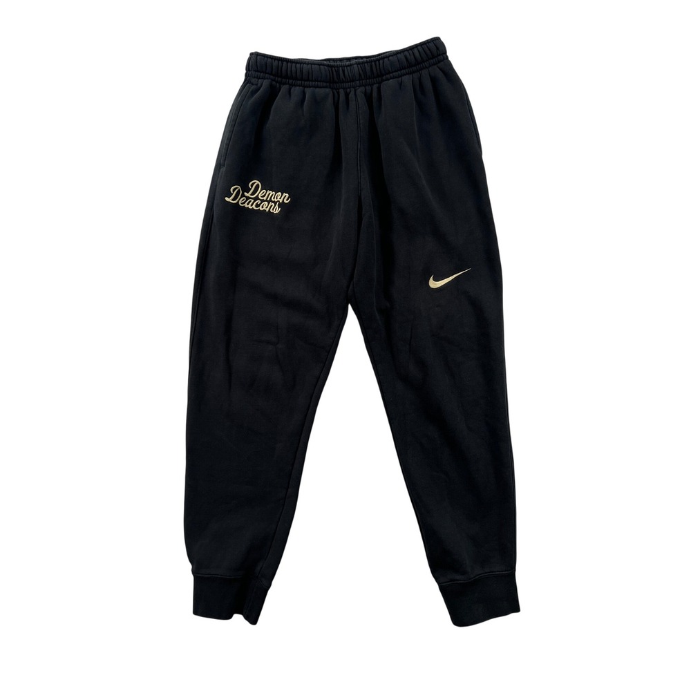 Nike Wake Forest Demon Deacons Club Fleece Joggers Black Gold Men Small College